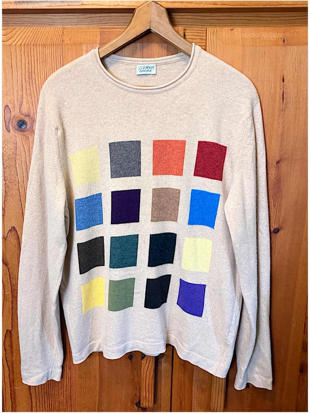 Clements Ribeirio 100% Cashmere Color Block Sweater